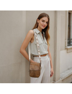 Bolso Cruzado de Cuero APHISON para Mujer con Ranuras para Tarjetas 2