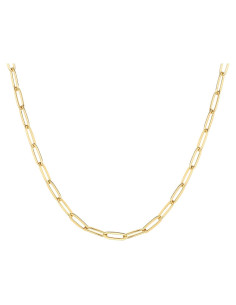 Collar Ajustable de Cadena de Papel Clip PAVOI Baño de Oro 14K 50.8 cm