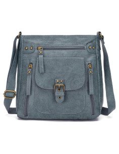 Bolso Cruzado KL928 de PU para Mujeres - Azul Pavo Real