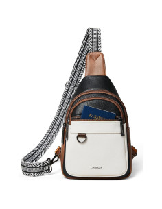 Bolsa Bandolera Cruzada Leresas de Cuero Vegano 7L