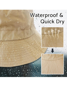 Sombrero de Cubo Impermeable PFFY Unisex Ajustable 58-60cm 2