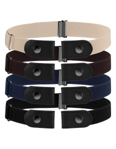 Cinturones Sin Hebilla Syhood 4 Piezas Ajustables Unisex