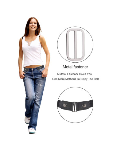 Cinturones Sin Hebilla Syhood 4 Piezas Ajustables Unisex