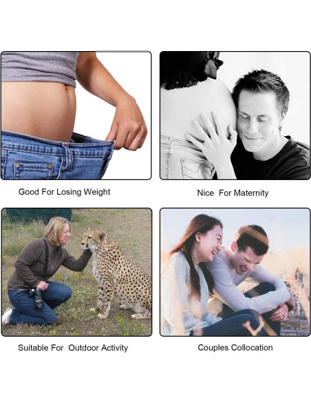 Cinturones Sin Hebilla Syhood 4 Piezas Ajustables Unisex