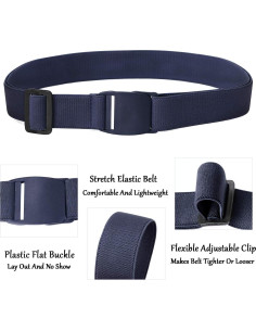 Cinturón Elástico Invisible JASGOOD para Mujeres Ajustable 3 cm 2