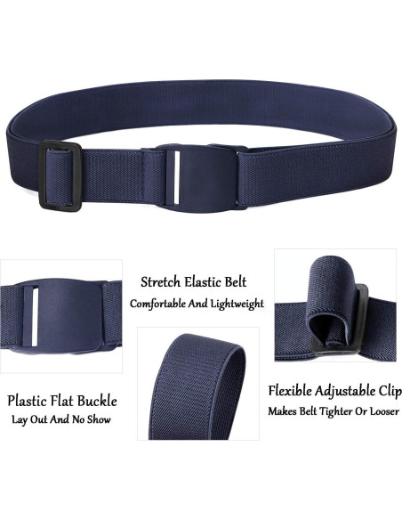 Cinturón Elástico Invisible JASGOOD para Mujeres Ajustable 3 cm