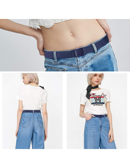 Cinturón Elástico Invisible JASGOOD para Mujeres Ajustable 3 cm