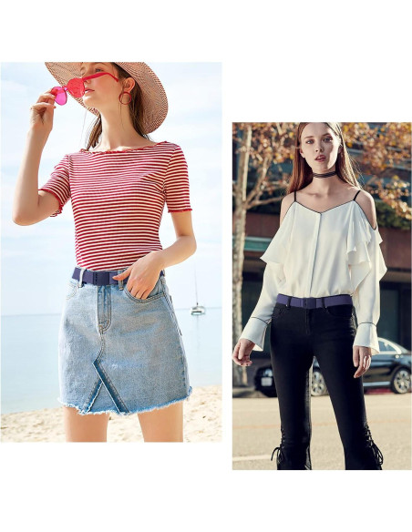 Cinturón Elástico Invisible JASGOOD para Mujeres Ajustable 3 cm