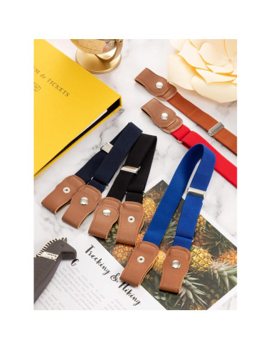 Cinturones Elásticos Sin Hebilla Syhood 9 Piezas Niños