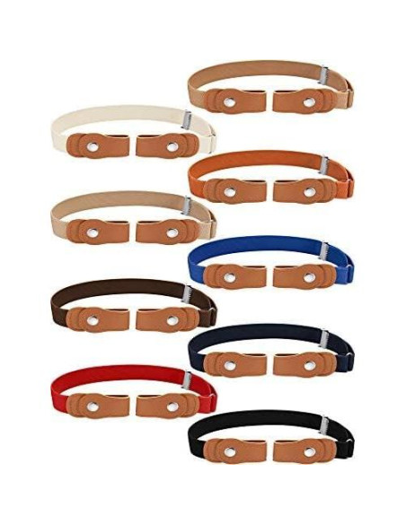 Cinturones Elásticos Sin Hebilla Syhood 9 Piezas Niños