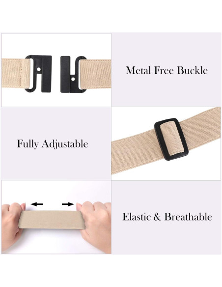 Cinturón Invisible Suosdey para Mujer, Elástico Ajustable 61-96.5 cm