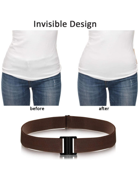 Cinturón Elástico Invisible SATINIOR 4 Pcs Ajustable 100 cm