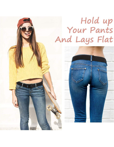 Cinturón Elástico Invisible SATINIOR 4 Pcs Ajustable 100 cm