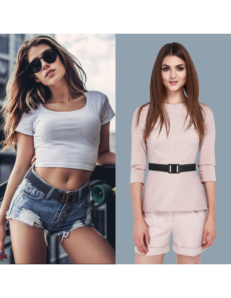 Cinturón Elástico Invisible SATINIOR 4 Pcs Ajustable 100 cm