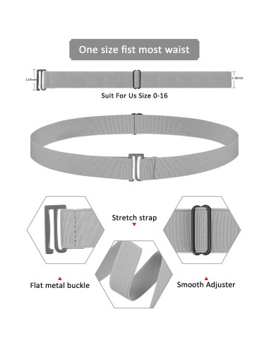 Cinturones Invisibles Elásticos para Mujeres SATINIOR - 6 Pcs