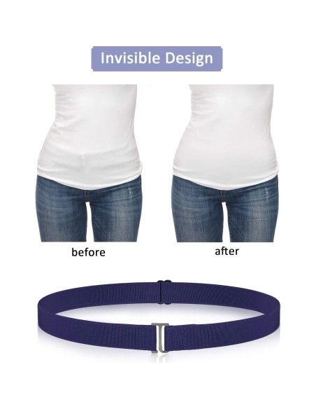 Cinturones Invisibles Elásticos para Mujeres SATINIOR - 6 Pcs