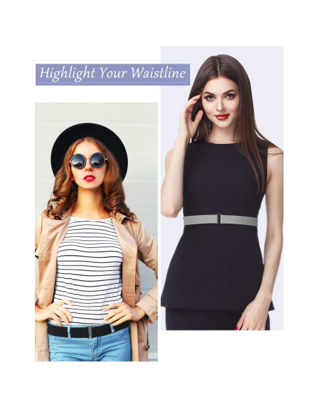 Cinturones Invisibles Elásticos para Mujeres SATINIOR - 6 Pcs