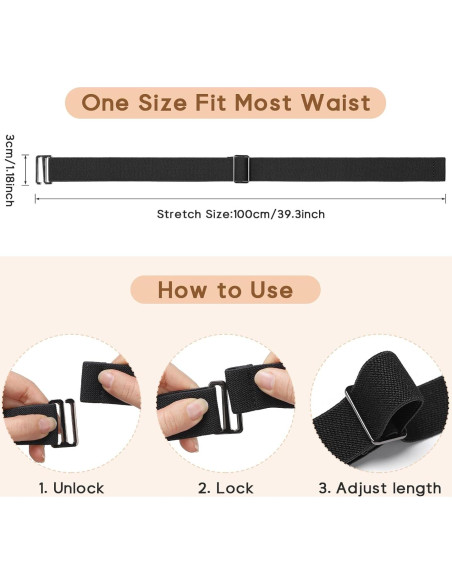 Cinturón Elástico Invisible Sightor para Mujeres - Ajustable 100 cm