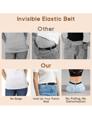 Cinturón Elástico Invisible Sightor para Mujeres - Ajustable 100 cm