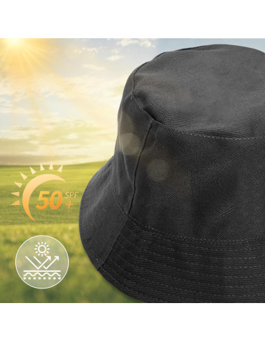 3 Sombreros de Cubo Unisex Plegables UV Protección Verano