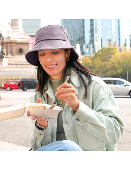4 Sombreros de Cubo Algodón Unisex Protección Solar Negro