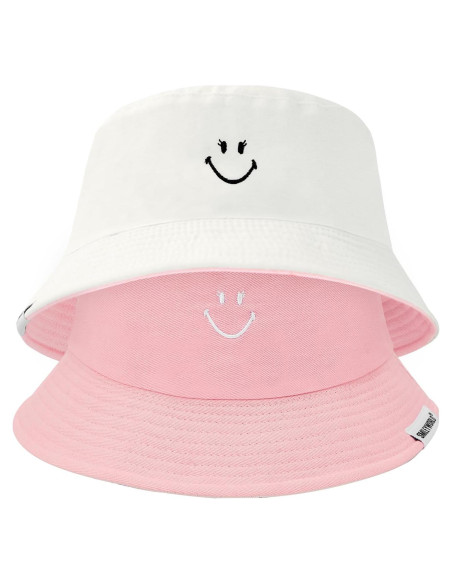 Sombrero de Cubo Reversible Durio Smiley para Hombre y Mujer