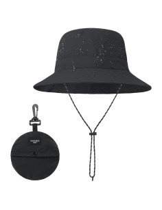 Sombrero de Cubo Impermeable Zando Unisex UPF 50+ Negro