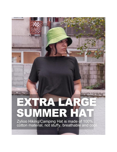 Sombrero de Cubo Reversible Zylioo XXL para Hombre y Mujer