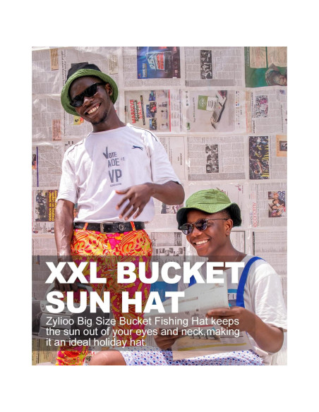 Sombrero de Cubo Reversible Zylioo XXL para Hombre y Mujer