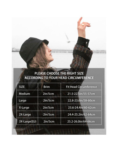 Sombrero de Cubo Reversible Zylioo XXL para Hombre y Mujer