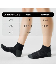 Calcetines de Compresión CS CELERSPORT para Tobillo - 5 Pares Negros 2