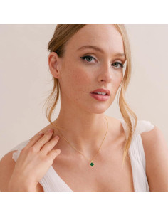 Collar de trébol GOLLEY chapado en oro 14K con madreperla 2