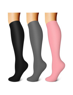 Calcetines de Compresión de Cobre FEYHAY - 3 Pares 15-20 mmHg