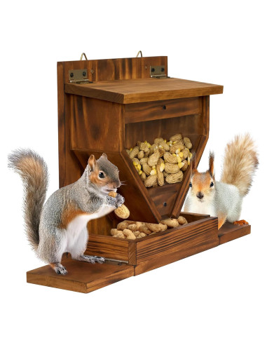Comedero para Ardillas MIXUMON de Madera 29.5x16.5cm