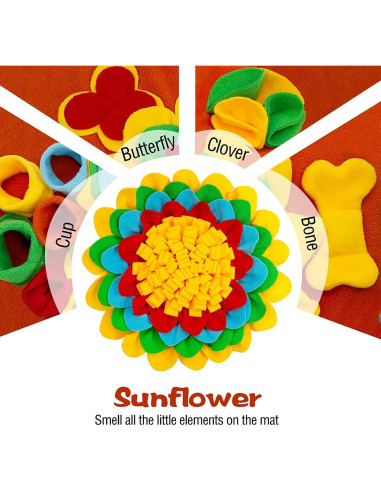 Alfombra de Olfateo para Perros Tesitehi 50.8x50.8cm Antideslizante