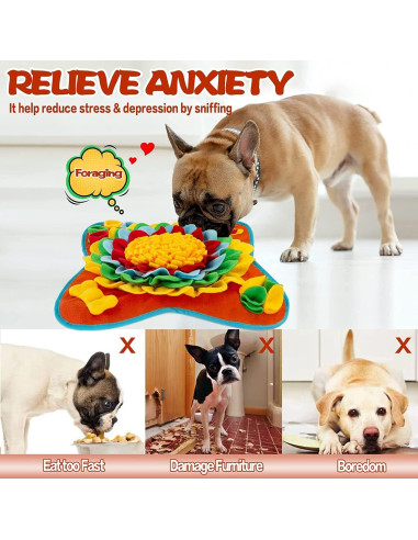 Alfombra de Olfateo para Perros Tesitehi 50.8x50.8cm Antideslizante