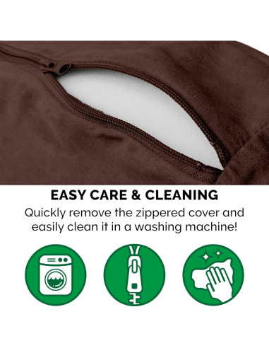 Cama Ortopédica Redonda para Perros Furhaven 89x89 cm Espresso