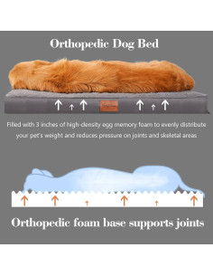 Cama Ortopédica para Perros Grandes MoeQOassis XL Impermeable 2