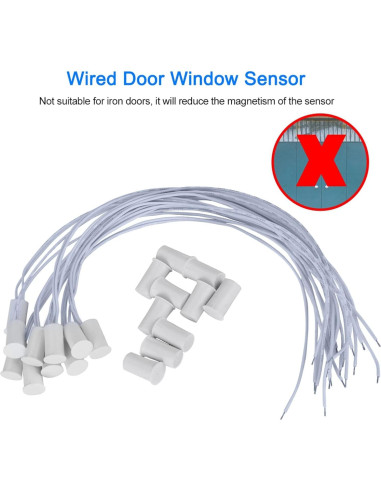 Sensor de Contacto de Puerta y Ventana con Cable Haosie 10pcs