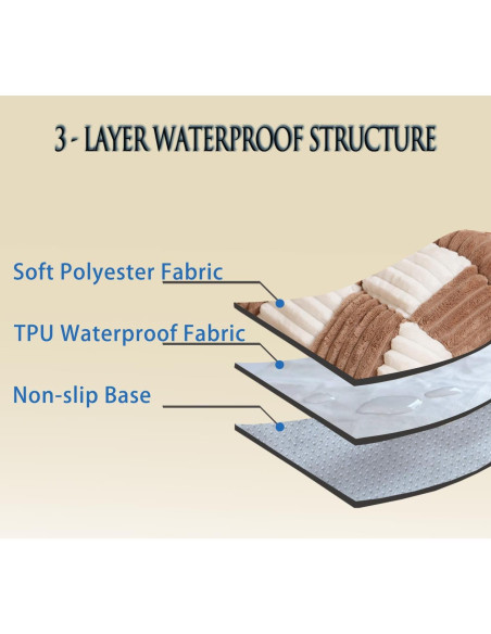 Cama ortopédica para perro grande Awjcsv 90x60cm impermeable