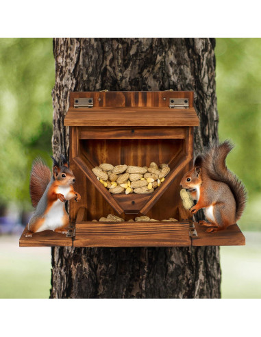 Comedero para Ardillas MIXUMON de Madera 29.5x16.5cm