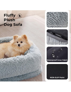 Cama Ortopédica para Perros Grande Zomisia 96.5x68.5cm Gris 2