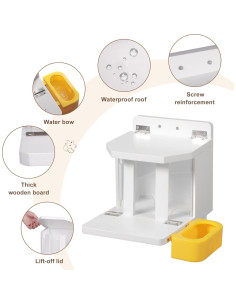 Comedero para Ardillas MIXXIDEA de Madera 3.6kg con Agua 2