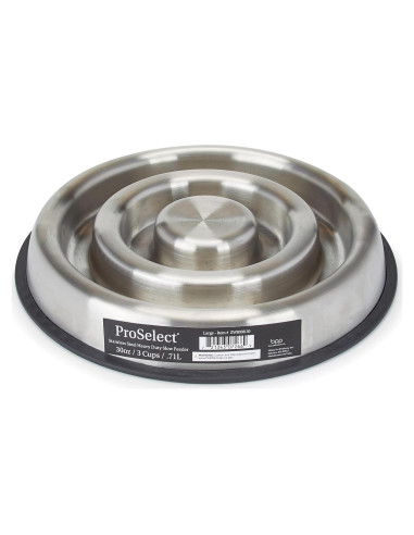 Alimentador Lento ProSelect Acero Inoxidable Grande 33.66cm