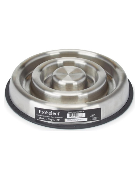 Alimentador Lento ProSelect Acero Inoxidable Grande 33.66cm