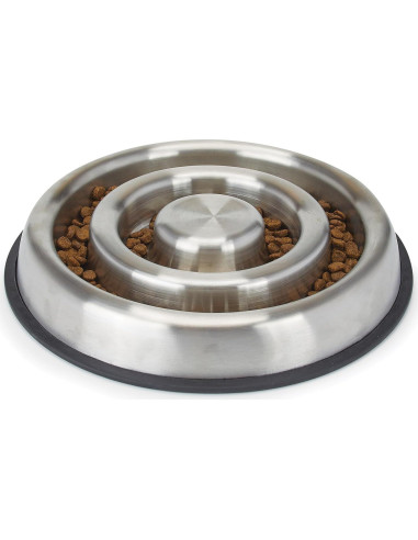 Alimentador Lento ProSelect Acero Inoxidable Grande 33.66cm