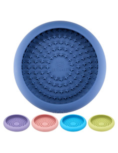 Cuenco de Lamer para Perros Bestalk Azul Oscuro Antideslizante