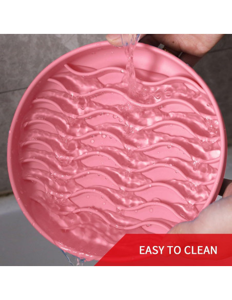 Cuenco de Silicona Antideslizante para Perros PJDH Rosa 19cm