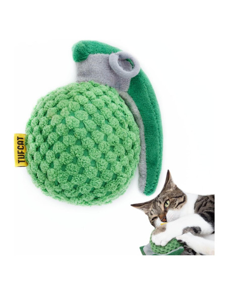 Juguete para Gato TUFCAT Granada con Hierba Gatera 10cm