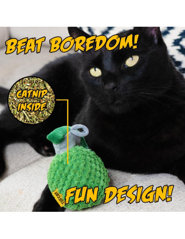 Juguete para Gato TUFCAT Granada con Hierba Gatera 10cm